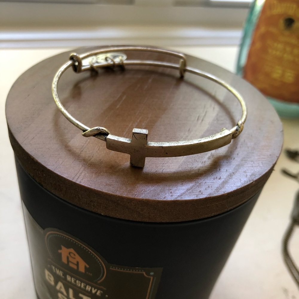 Alex and Ani Silver Cross Bracelet
